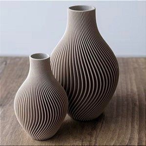 Conjunto de Vasos Decorativos em Espiral