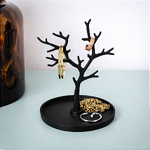 Porta Joias Suporte em Árvore Minimalista – Organizador de Anéis, Colares, Pulseiras e Brincos