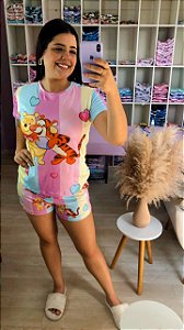 Pijama Tradicional - Manga Curta com Short - Pooh 03 - PIJAMÔ