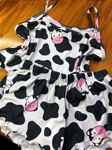 Pijama Ondinha Virgínia - Cropped com Short - Vaquinha 01