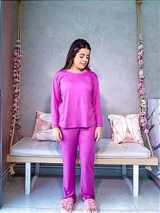 Pijama Tradicional - Manga Longa com Calça - Liso 01 - PIJAMÔ