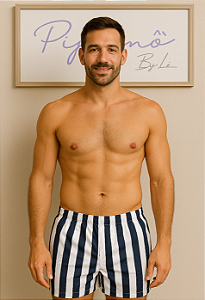 Pijama Samba - Short - Listrado 02 - PIJAMÔ