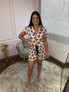 Pijama Americano - Manga Curta com Short - Minnie 06 - PIJAMÔ