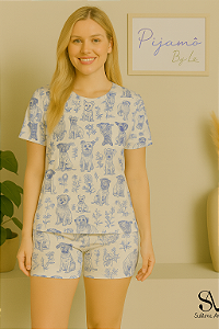 Pijama Tradicional - Manga Curta com Short - Dog 02 - PIJAMÔ