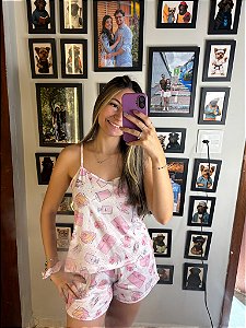 Pijama Sofia - Alcinha com Short - Patricinha 01