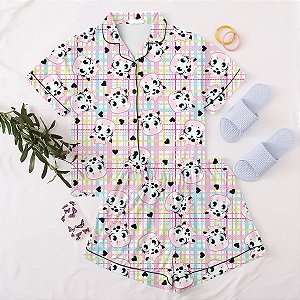 Pijama Americano - Manga Curta c/ Short - Vaquinha 07