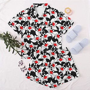 Pijama Americano - Manga Curta c/ Short - Looney 05