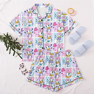 Pijama Americano - Manga Curta c/ Short - Margarida 05
