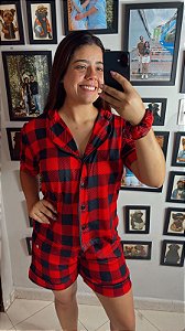 Pijama Americano - Manga Curta c/ Short - Xadrez 03