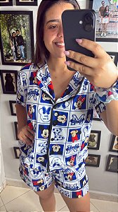 Pijama Americano - Manga Curta c/ Short - MIckey 13