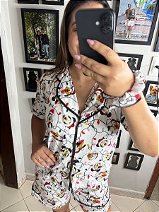 Pijama Americano - Manga Curta c/ Short -Personagem 16