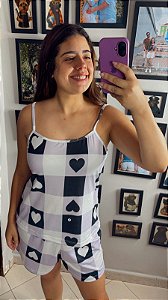 Pijama Sofia - Alcinha com Short - Coração 37