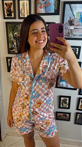 Pijama Americano - Manga Curta c/ Short - Pooh 08