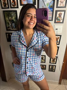 Pijama Americano - Manga Curta com Short - Laço 05