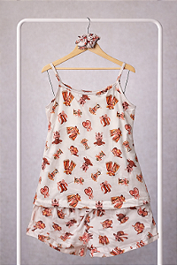 Pijama Sofia - Alcinha com Short - Vaquinha 06