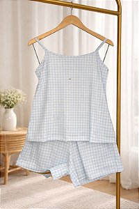 Pijama Sofia - Alcinha com Short - Xadrez 01
