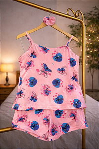 Pijama Sofia - Alcinha com Short - Stitch 21