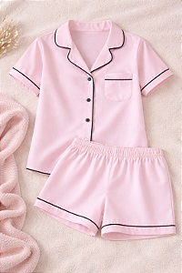 Pijama Americano - Manga Curta c/ Short - Liso 15