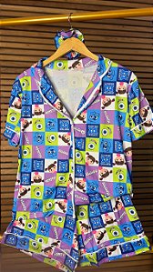 Pijama Americano - Manga Curta c/ Short - Monstros SA
