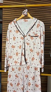 Pijama Americano - Manga Longa c/ Calça - Urso 01
