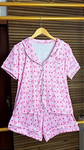Pijama Americano - Manga Curta com Short - Laço 07
