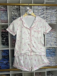 Pijama Americano Infantil Laço 02
