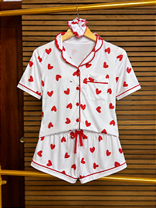 Pijama Americano Infantil -  Coração 01