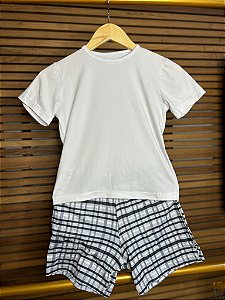 Pijama Tradicional Infantil- Xadrez 02