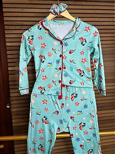 Pijama Americano Infantil - Manga Longa c/ Calça - Ariel 01