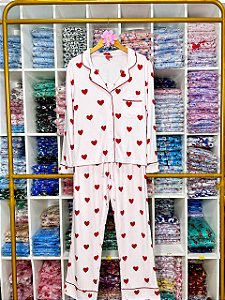 Pijama Americano - Manga Longa c/ Calça - Coração 03