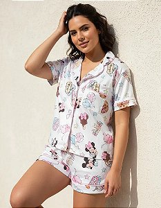 Pijama Americano - Manga Curta c/ Short - Minnie 04
