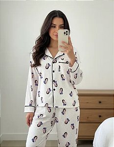 Pijama Americano - Manga Longa c/ Calça - Princesas 01