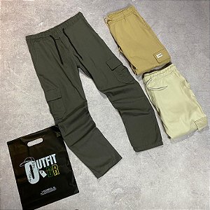 CALÇA SARJA CARGO EBLA