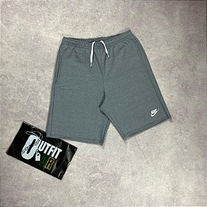BERMUDA MOLETOM NIKE CLUB CINZA