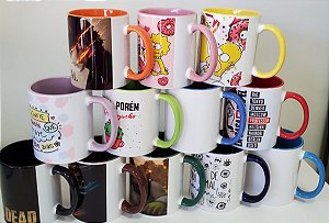 Caneca interior e alça colorida
