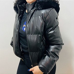 Jaqueta Casaco Feminino Puffer Bobojaco Pelucia Toca Pelinho