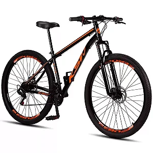 Bicicleta Aro 29 Aço Carbono Highlevel Freios A Disco Suspensão 21 Velocidades