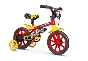 Bicicleta Infantil Bike 3 a 5 Anos Nathor Aro 12 Masculina Menino - Motor X Vermelho