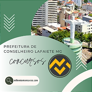 Apostila PREFEITURA DE CONSELHEIRO LAFAIETE MG 2024 Auxiliar Administrativo