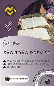 Apostila SÃO JOÃO PREV SP 2025 Auxiliar Previdenciário Contabilidade