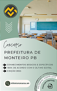 Apostila PREFEITURA DE MONTEIRO PB 2025 Inspetor de Alunos