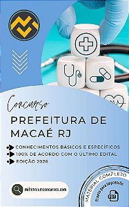 Apostila PREFEITURA DE MACAÉ RJ 2026 Médico Diarista Infectologista