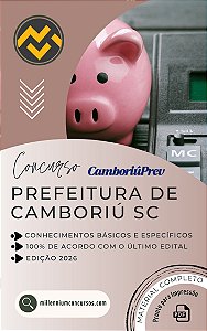 Apostila PREFEITURA DE CAMBORIÚ SC 2026 Agente de Contratação (CamboriúPrev)