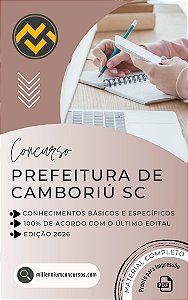 Apostila PREFEITURA DE CAMBORIÚ SC 2026 Técnico em Agropecuária