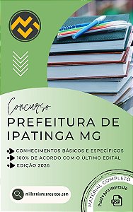 Apostila PREFEITURA DE IPATINGA MG 2026 Professor de Língua Inglesa