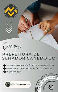 Apostila PREFEITURA DE SENADOR CANEDO GO 2026 Professor História