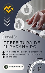 Apostila PREFEITURA DE JI-PARANÁ RO 2026 Assistente Social - SEMUSA