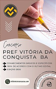 Apostila PREFEITURA DE VITÓRIA DA CONQUISTA BA 2026 Monitor Escolar - Suporte Deficiência