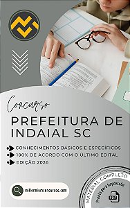 Apostila PREFEITURA DE INDAIAL SC 2026 Contador