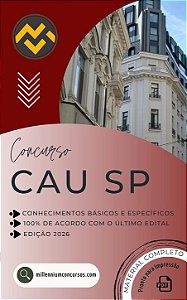 Apostila CAU SP 2026 Assistente Técnico - Apoio à Fiscalização